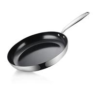 Poêle à frire BE living en acier inoxydable – Ø 30 cm – Céramique – Induction – Revêtement antiadhésif sans – Poêle à frire – Série Essential