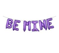 BE Mine Ballon de décoration pour la Saint Valentin Galentines, barre pétillante, fête prénuptiale, enterrement de vie de jeune fille (Be Mine Violet)