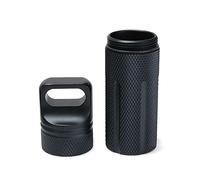 BE-TOOL Bouteille étanche - 1 récipient EDC entièrement en métal - Outil de survie pour disque U, équipement de pêche, argent (tête ronde)