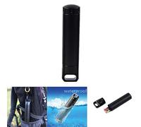 BE-TOOL Bouteille étanche à double extrémité, conteneur EDC en aluminium, outil de survie pour disque U, équipement de pêche, argent