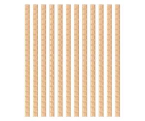 BE-TOOL Garniture en Bois Inachevée, 12 Pièces Garniture de Moulure en Grille Inachevée 3D Bandes Décoratives en Bois pour DIY Surface Lisse pour Bordure de Mur de Porte de Plafond de Cabinet à la