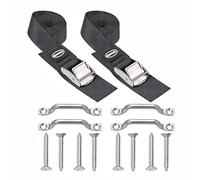 BE-TOOL Kit d'arrimage de refroidisseur pour ceinture à bagages 1,20 m | Sangles robustes en nylon et acier inoxydable pour bateaux et pickups; boucles à came s'ajustent facilement pour verrouiller