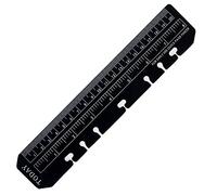BE-TOOL Règle A5 en plastique noir pour carnet de notes rechargeable à 6 anneaux, journal organisateur, carnet de notes