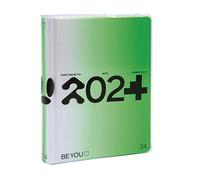BE YOU Color Neon Agenda scolaire 2023 - 2024, 12 mois, septembre 2023 - août 2024, agenda scolaire avec autocollant et pages de croquis avec couverture transparente, format large 13,5 x 18,2 cm