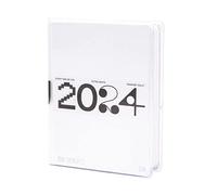 BE YOU Extra White Agenda scolaire 2023 - 2024 - 12 mois, septembre 2023 - août 2024 - Agenda scolaire avec autocollant et pages de croquis avec couverture transparente, grand format 13,5 x 18,2 cm