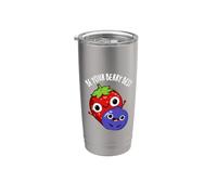 Be Your Berry Best Jeu de mots amusant aux fruits Gobelet isotherme en acier inoxydable double paroi
