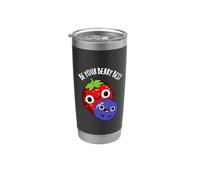 Be Your Berry Best Jeu de mots amusant aux fruits Gobelet isotherme en acier inoxydable double paroi