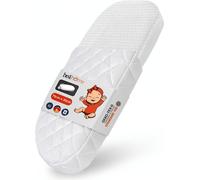 be4home matelas de lit de bébé ovale 75 x 35 cm, respirant, antiallergique, réversible, matelas de lit de bébé, matelas de poussette