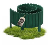 Be4Nature Palissade Bois 200 cm, h. 40 cm, Vert foncé - Clôture Déco | Hauteur qui structure allées et carrés potagers. Livrée montée, souple, 5 piquets - aussi en bordure de tombe