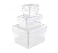 keeeper Boîtes de rangement Air Control, Lot de 8 pour chaussures/vêtements Transparent