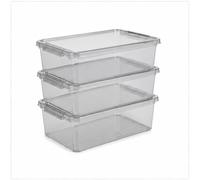 keeeper Boîtes de rangement Bea – Lot de 3 11 L pour chaussures Air Control