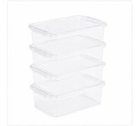 Bea Clearbox Set 4x5,6L Boîte de Rangement Transparente avec Couvercle KEEEPER