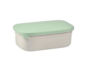 BÉABA, Lunch box Enfant, Boîte à dejeuner/Repas, Boite En Inox, Bento, Compartimenté, Séparateurs, Housse en Silicone, 760mL, Gris velours/Vert sauge