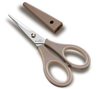 Beaditive Ciseaux d'artisanat de précision - Ciseaux à papier en acier inoxydable avec capuchon de sécurité - Lames ultra-tranchantes et poignées TPR antidérapantes - Adulte et enfant (1, Thé au lait)