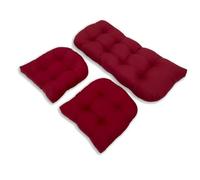 BEALIFE Ensemble de 3 Coussins pour Banc d'extérieur, avec,Bordeaux | généreuse pour sièges de cuisine et de banc d'extérieur, fabriqués en tissu imperméable.