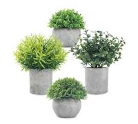 BEALIFE Ensemble de 4 Petites Plantes artificielles d'intérieur, idéal pour | rafraîchir la décoration de votre bureau avec un minimum d'entretien.