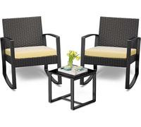 Bealife Ensemble de meubles de jardin Balcon 2 personnes Gris Rotin Outdoor