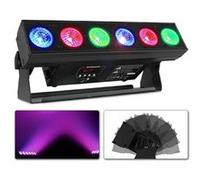 Beamz BBB612 Battery Bar Éclairage de soirée DJ : Barre LED - 6x LED RVBAB-UV - DMX/auto - noir Noir
