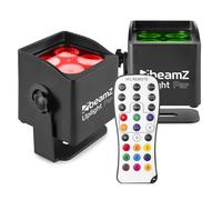 BBP44 Lot de 2 Projecteurs sur Batterie Compact RGBW IP65 - 16 Watts, Résistant aux Intempéries, Autonomie 25H