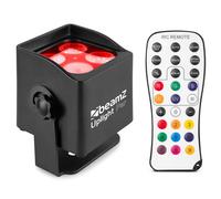 BeamZ BBP44 Mini Projecteur d'Ambiance sur Batterie RGBW Étanche - 4 x 4 Watts, Projecteur Mariage Uplight, Autonomie 25 Heures, Idéal pour Éclairage de Salle, Jardin, Architecture, Hôtel, Bar