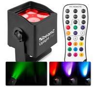 BeamZ BBP44 Projecteur sur Batterie Compact RGBW IP65 -16 Watts, Résistant aux Intempéries, Autonomie 25 Heures Noir