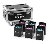 beamZ Pro BBP62 Uplighter Set (In/Outdoor), 6 pièces dans flight case avec chargeur - Kits