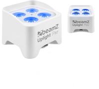 BeamZ BBP90W 2x Projecteurs d’Ambiance Batterie 4x4W RGB-UV Blanc | Éclairage Nomade pour Mariages et Décors, Effets RGB-UV Dynamiques, Autonomie 20H, Câble DMX Inclus, Modes Auto Faciles