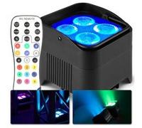 BeamZ BBP94W - Projecteur PAR Uplight sur Batterie RGBWA WDMX - 48 Watts Noir