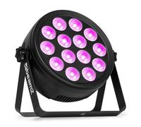 BeamZ BCC145 FlatPAR LED RGBW 14x 4W Extra Plat avec Télécommande - Projecteur PAR LED Compact DJ,PAR Flat Slim pour Éclairage Soirée, Scène et Cabine DJ