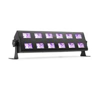 BeamZ BUV 263 Barre LED UV - 2x 6 LED UV, Puissance 3 Watts chacune, Faible Consommation, Bouton ON/OFF, Très Légère, Facile à Transporter, Idéale pour les Soirées à Thème et les DJs