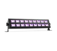 BeamZ BUV 293 Barre LED UV - 2x 9 LED UV, Puissance 3 Watts chacune, Faible Consommation, Bouton ON/OFF, Très Légère, Facile à Transporter, Idéale pour les Soirées à Thème et les DJs