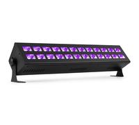 BeamZ BUV243 Barre LED Lumière Noire UV - 24 LEDs, Soirée Fluo/Halloween, DMX, Fixation Mur et Plafond, Effet Stroboscope, Idéale pour les DJs Mobiles, Bowlings, Soirées Halloween