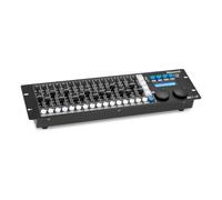 BeamZ BZ512P Contrôleur DMX 512 Canaux 28 Appareils, 16 Faders | Console DMX rack 19 pouces avec 32 scènes, 32 chases, contrôle Pan/Tilt et effets intégrés pour DJ et scène