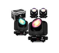 BeamZ Cobra Wash100 - Pack De 4 Lyres Wash LED 100W Blanc Chaud et Blanc Froid Avec Flightcase | Eclairage Scène DJ, Club Et Evénementiel