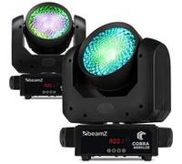 BeamZ Cobra Wash120 - Pack De 2 Lyres Wash LED 120W Avec Anneau LED RGBW, DMX Wash Scène Professionnel | DJ, Clubs et Événementiel