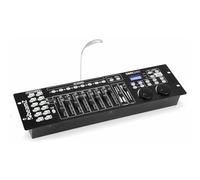 BeamZ DMX240 - Contrôleur DMX, 192 Canaux pour 12 Appareils, 30 Banques, 6 Poursuites, Microphone Intégré, Lumière USB, Idéal DJ Professionnels