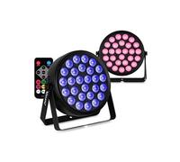 BeamZ FlatPAR LED - Pack de 2 - BCC240 RGBW 27x 4W Extra-Plats - Télécommande