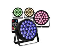 BeamZ FlatPAR LED - Pack de 4 - BCC240 RGBW 27x 4W Extra-Plats - Télécommande