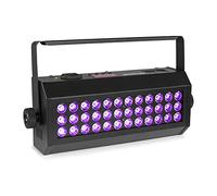 BeamZ Flood 36UV Lumière Noire LED avec 36x LED 3W, Jeu de Lumière, DMX, XLR, Contrôle du Son, Fonction Stroboscopique, Idéale pour Animer vos Soirées à Thème