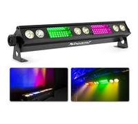 BeamZ LSB340 Barre LEDs Multi Effets - 6 x LED 3 Watts blanc, 54 x LED SMD RGB 0.5 Watts, Mode DMX ou auto, Fonction maitre/esclave Noir