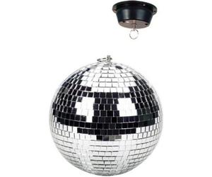 BeamZ MB30M - Boule à facettes 30 cm avec moteur, disco ball, boule discothèque, moteur 230V électrique, sphère en PVC