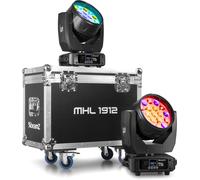 beamZ MHL1912 Moving Head Wash with Zoom 2pcs in Flightcase - Moving Head Washer