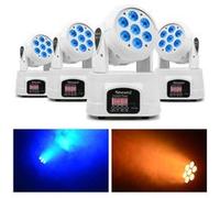 BeamZ MHL74 - 4 x Lyres Wash 7x LED RGBW 10W - Blanc Blanc