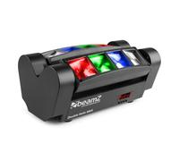 Beamz MHL820 Double Helix - 8x LED CREE-RGBW, 3 Watts par LED, Modes DMX et Stand Alone, Shows Préprogrammés, Tilt 135°, Idéal pour les Théâtres, Scène et Boîtes de Nuit