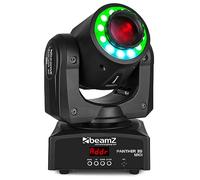 Beamz Panther 35 Lyre Spot LED - Lyre 2-en-1 avec Anneau de LEDs, LED Blanche 35W, Faisceau 11°, 9 ou 11 Canaux DMX, Roue de 7x Gobos, Effets 7 Couleurs + Blanc, Modes DMX et Auto