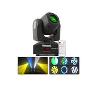 Beamz Panther 40 Lyre Spot LED - LED Blanche 45W, faisceau 11°, 5, 9 ou 11 canaux DMX, roue de 7x Gobos, effets 7 couleurs + blanc