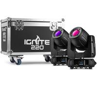 beamZ Pro IGNITE220 LED Spot Moving Head 2pcs dans Flightcase - Moving Head Spots und Beams