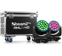 beamZ Pro MHL1940 LED Moving Head Zoom 19x40W 2 pièces dans Flightcase - Moving Head Washer
