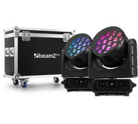 beamZ Pro Nereid1940 Outdoor LED Moving Head Zoom 19x40W 2 pièces dans Flightcase - Moving Head Washer