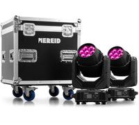 beamZ Pro Nereid740 Moving Head LED Bee Eye pour extérieur avec zoom, 2 pièces dans un flight case - Kits